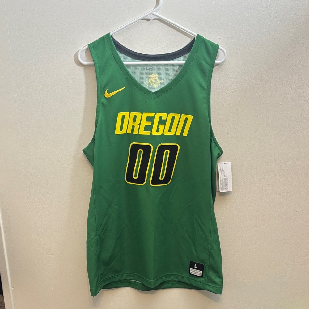 Nike Oregon Green Basketball Jersey Large